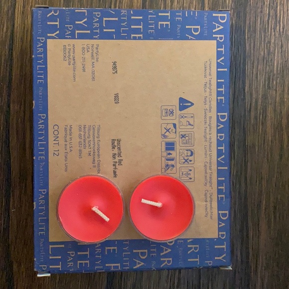 PartyLite 2 boxes of unscented red tealights